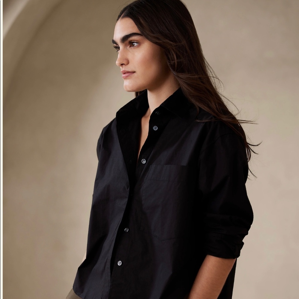 Banana Republic Boxy Cropped Blouse